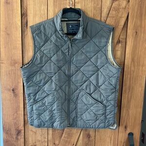 J. Crew Gray Quilted Vest with Insulating Fill